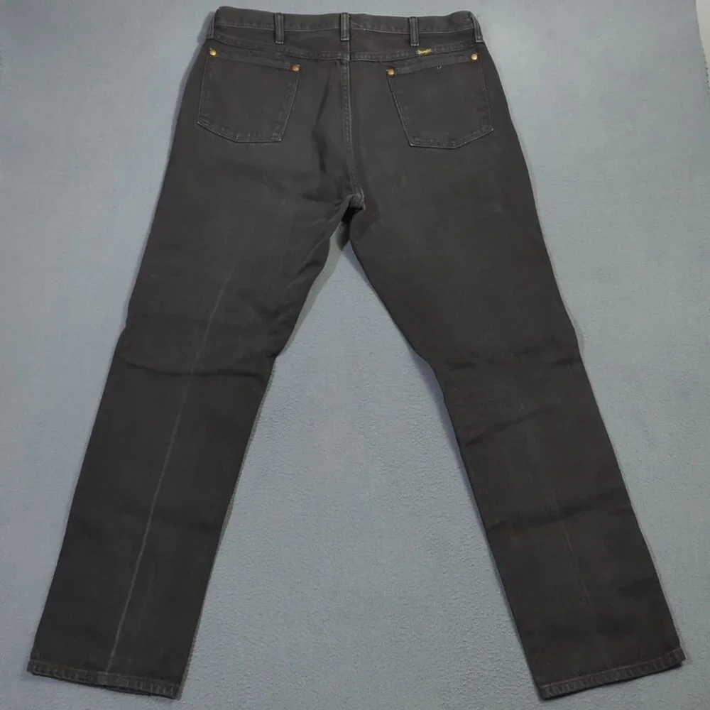 Wrangler VTG Jeans Men's 38x34 Fits 36x33 Black 13MWZ Cowboy Cut Made In USA